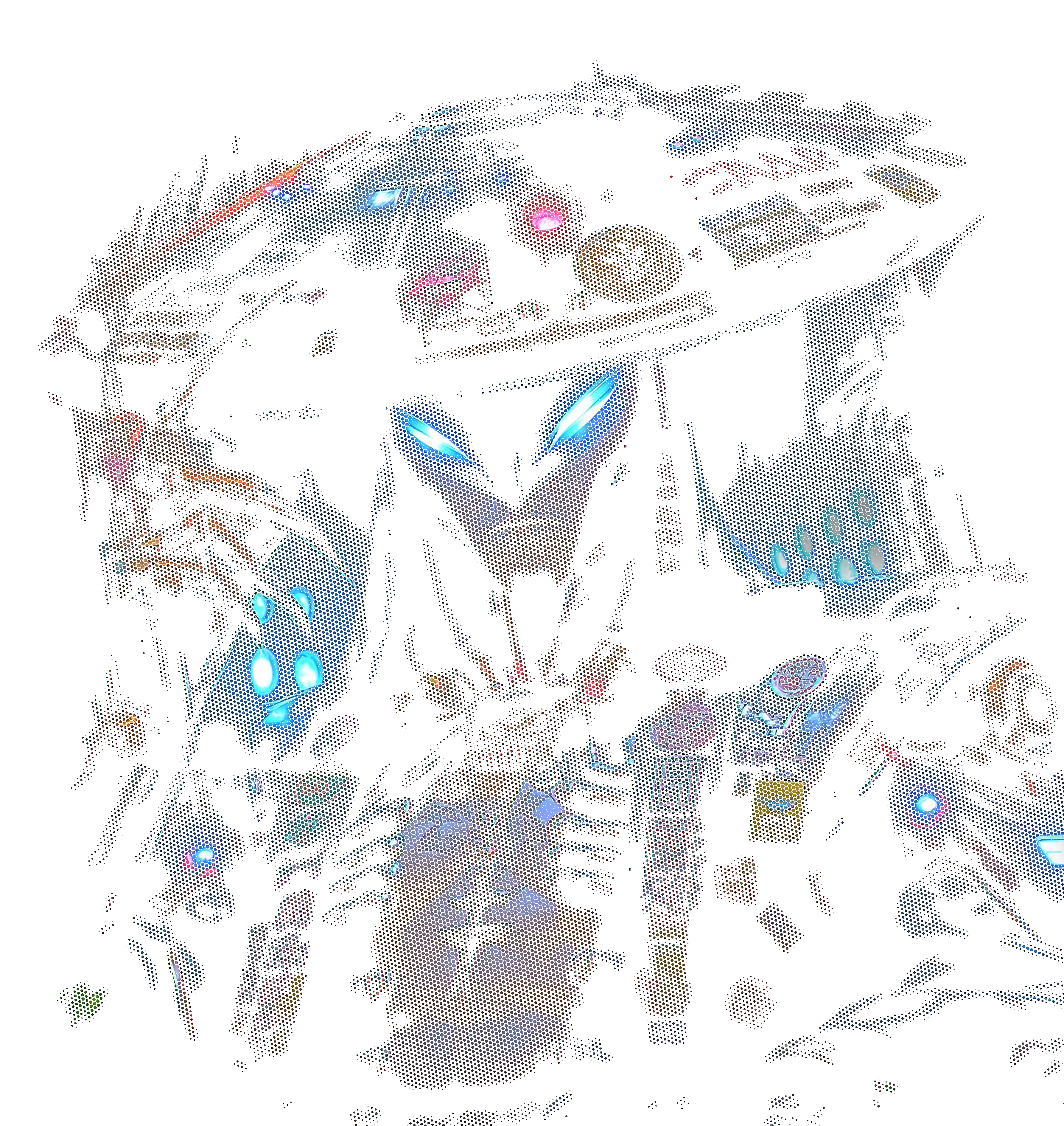 Pixel Noise halftone version of the alien artwork